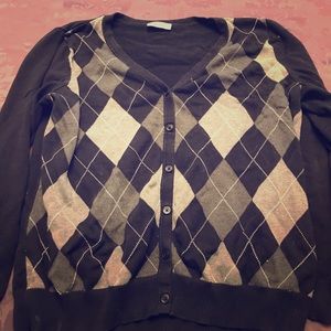 Cute preppy button up sweater